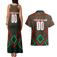 Personalized Portugal Football 2024 Couples Matching Tank Maxi Dress and Hawaiian Shirt Trophy Wing Style - Wonder Print Shop