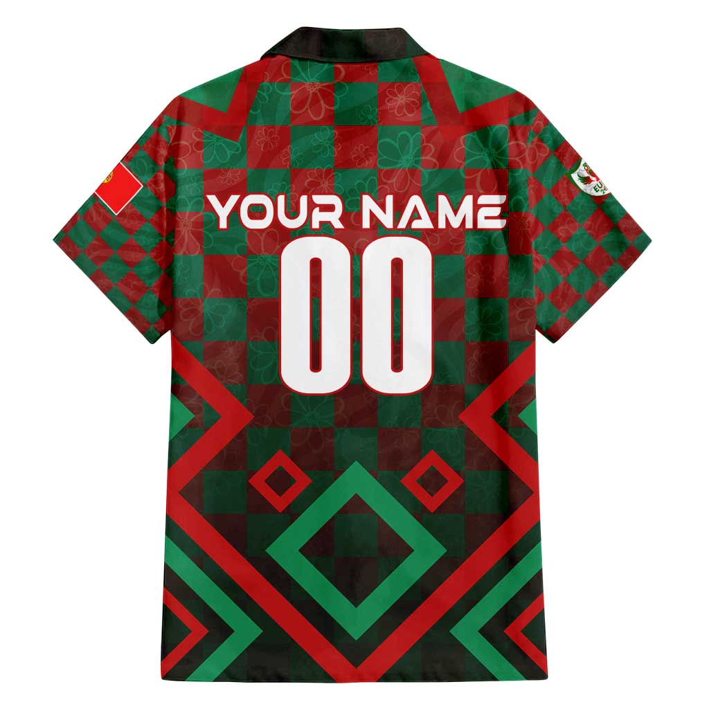 Personalized Portugal Football 2024 Family Matching Long Sleeve Bodycon Dress and Hawaiian Shirt Trophy Wing Style - Wonder Print Shop