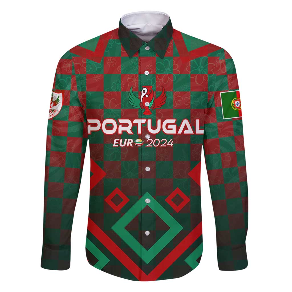 Personalized Portugal Football 2024 Family Matching Mermaid Dress and Hawaiian Shirt Trophy Wing Style - Wonder Print Shop