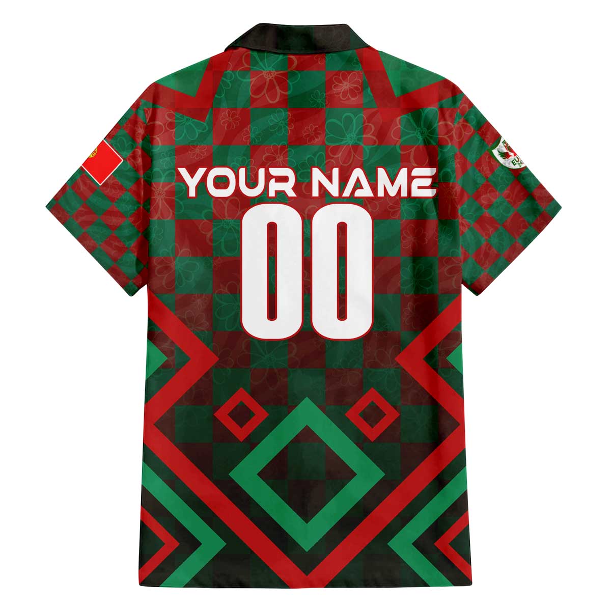 Personalized Portugal Football 2024 Family Matching Off The Shoulder Long Sleeve Dress and Hawaiian Shirt Trophy Wing Style - Wonder Print Shop