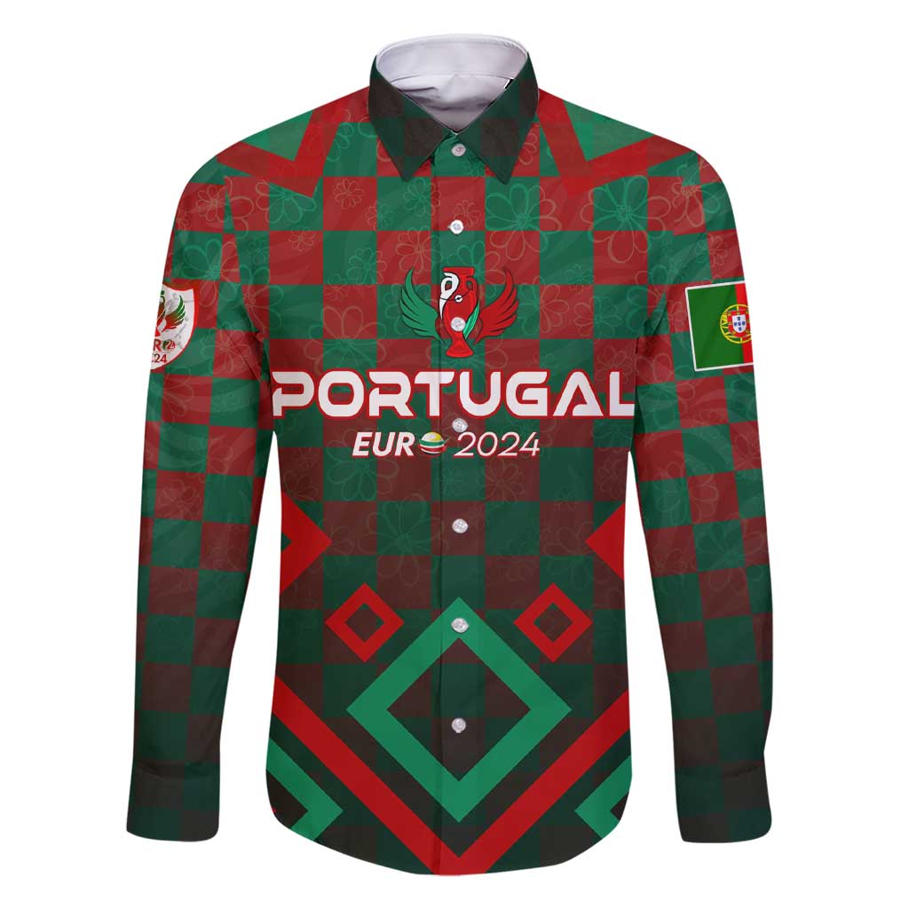 Personalized Portugal Football 2024 Family Matching Short Sleeve Bodycon Dress and Hawaiian Shirt Trophy Wing Style - Wonder Print Shop