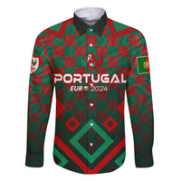 Personalized Portugal Football 2024 Family Matching Short Sleeve Bodycon Dress and Hawaiian Shirt Trophy Wing Style - Wonder Print Shop