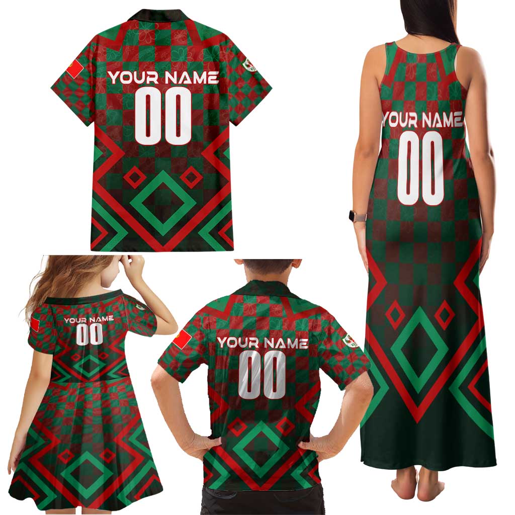 Personalized Portugal Football 2024 Family Matching Tank Maxi Dress and Hawaiian Shirt Trophy Wing Style - Wonder Print Shop