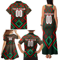 Personalized Portugal Football 2024 Family Matching Tank Maxi Dress and Hawaiian Shirt Trophy Wing Style - Wonder Print Shop