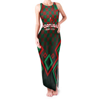 Personalized Portugal Football 2024 Family Matching Tank Maxi Dress and Hawaiian Shirt Trophy Wing Style - Wonder Print Shop