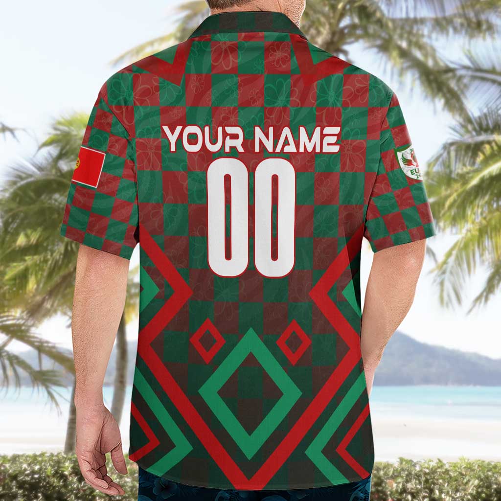 Personalized Portugal Football 2024 Hawaiian Shirt Trophy Wing Style - Wonder Print Shop