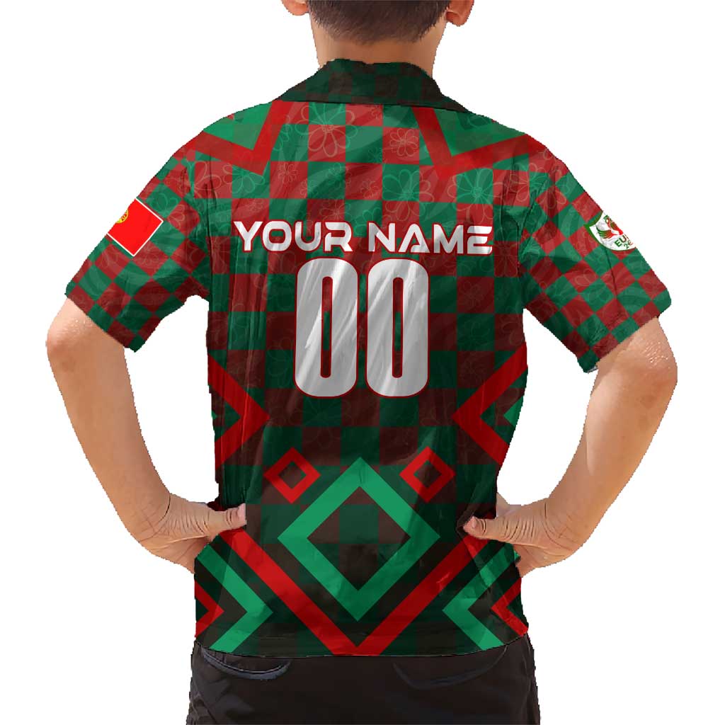 Personalized Portugal Football 2024 Hawaiian Shirt Trophy Wing Style - Wonder Print Shop