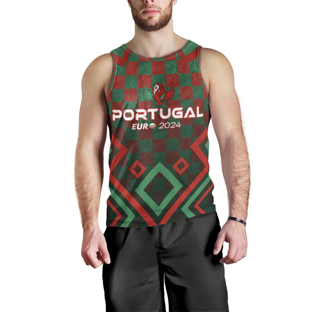 Personalized Portugal Football 2024 Men Tank Top Trophy Wing Style - Wonder Print Shop