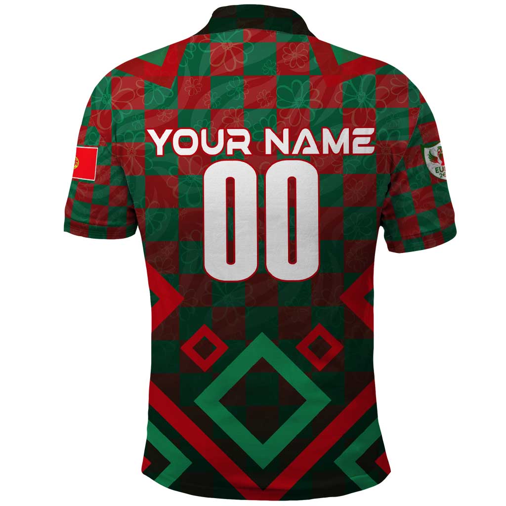 Personalized Portugal Football 2024 Polo Shirt Trophy Wing Style - Wonder Print Shop