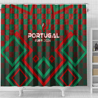 Portugal Football 2024 Shower Curtain Trophy Wing Style