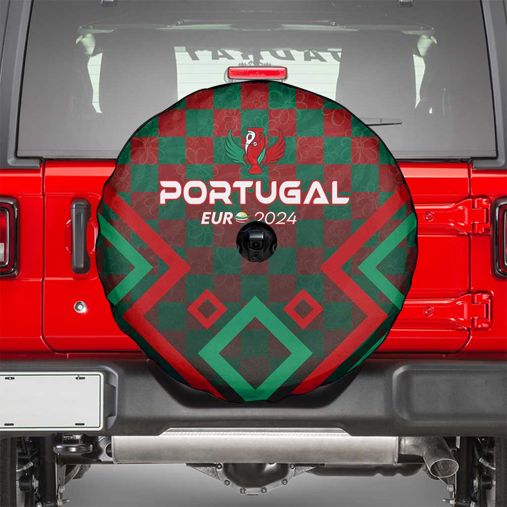 Portugal Football 2024 Spare Tire Cover Trophy Wing Style - Wonder Print Shop