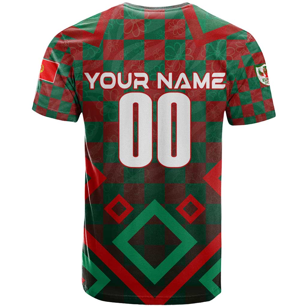 Personalized Portugal Football 2024 T Shirt Trophy Wing Style - Wonder Print Shop