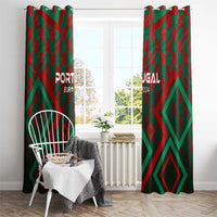 Portugal Football 2024 Window Curtain Trophy Wing Style - Wonder Print Shop