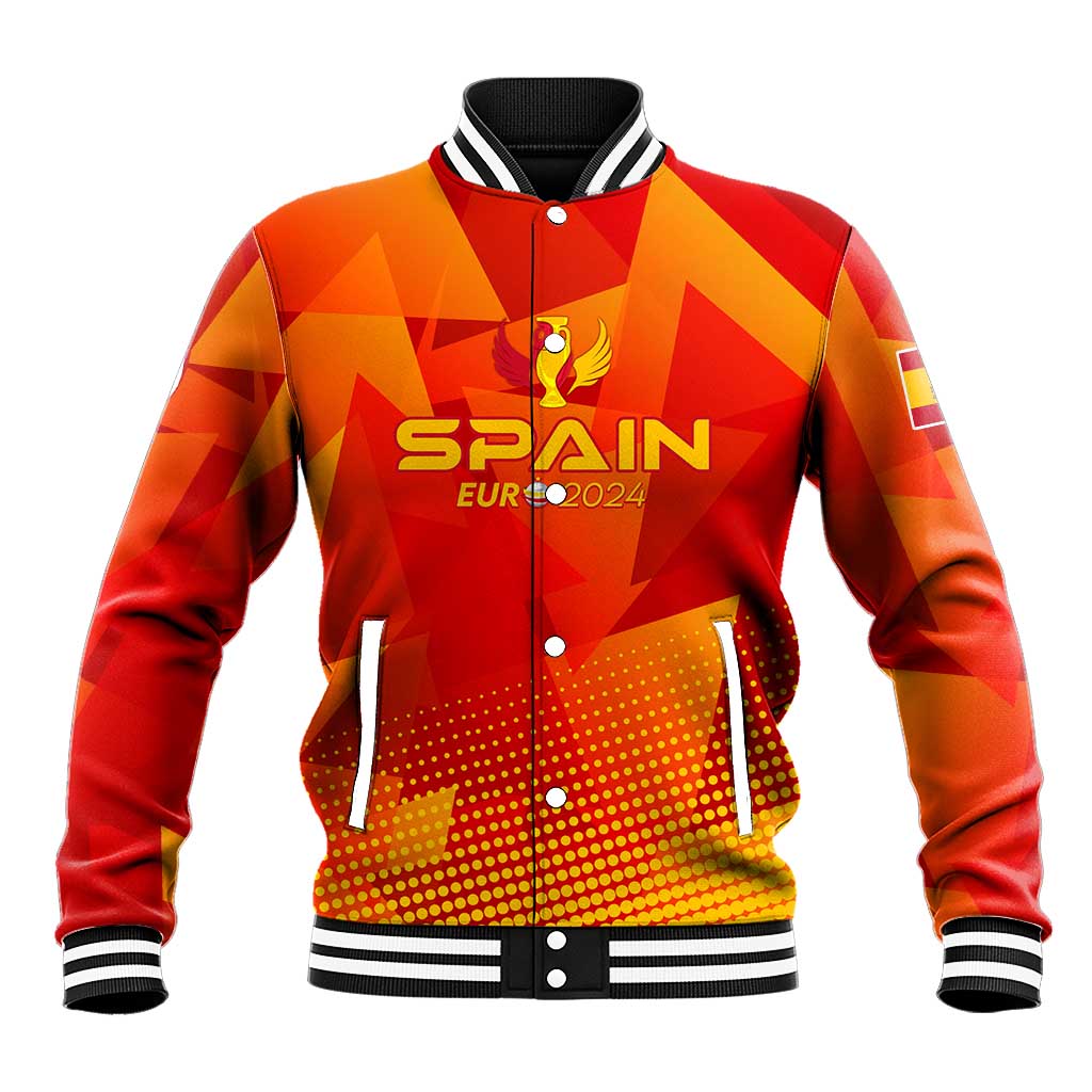 Personalized Spain Football 2024 Baseball Jacket Trophy Wing Style - Wonder Print Shop