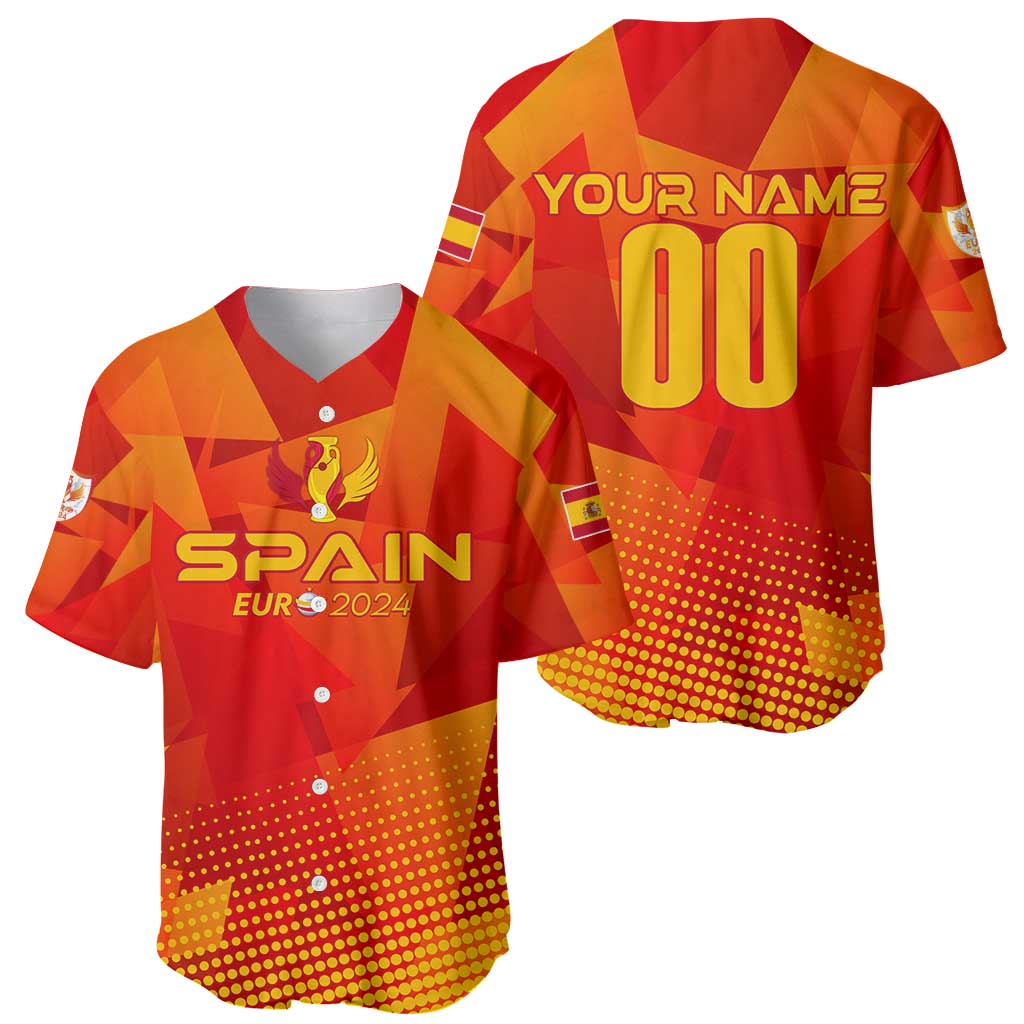 Personalized Spain Football 2024 Baseball Jersey Trophy Wing Style - Wonder Print Shop