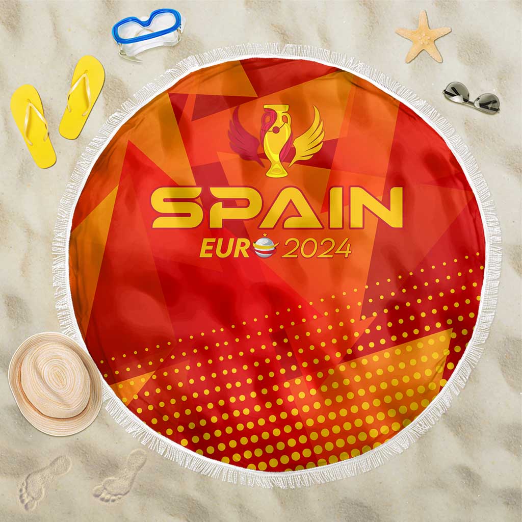 Spain Football 2024 Beach Blanket Trophy Wing Style - Wonder Print Shop