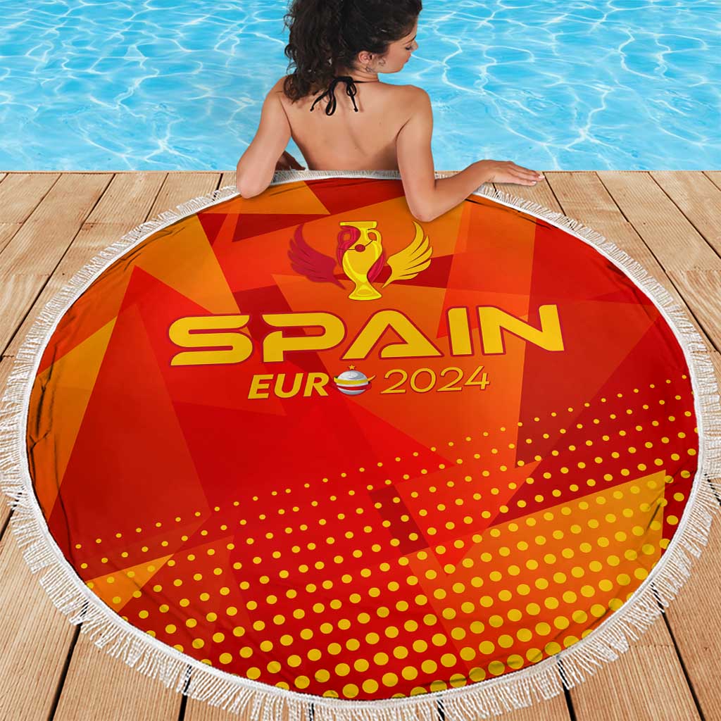 Spain Football 2024 Beach Blanket Trophy Wing Style - Wonder Print Shop