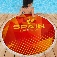 Spain Football 2024 Beach Blanket Trophy Wing Style - Wonder Print Shop
