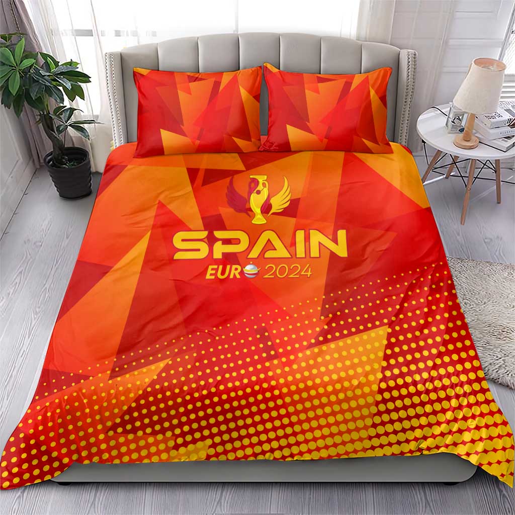 Spain Football 2024 Bedding Set Trophy Wing Style - Wonder Print Shop