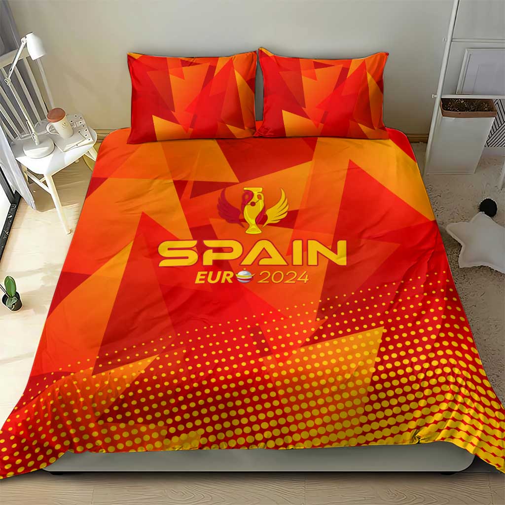Spain Football 2024 Bedding Set Trophy Wing Style - Wonder Print Shop