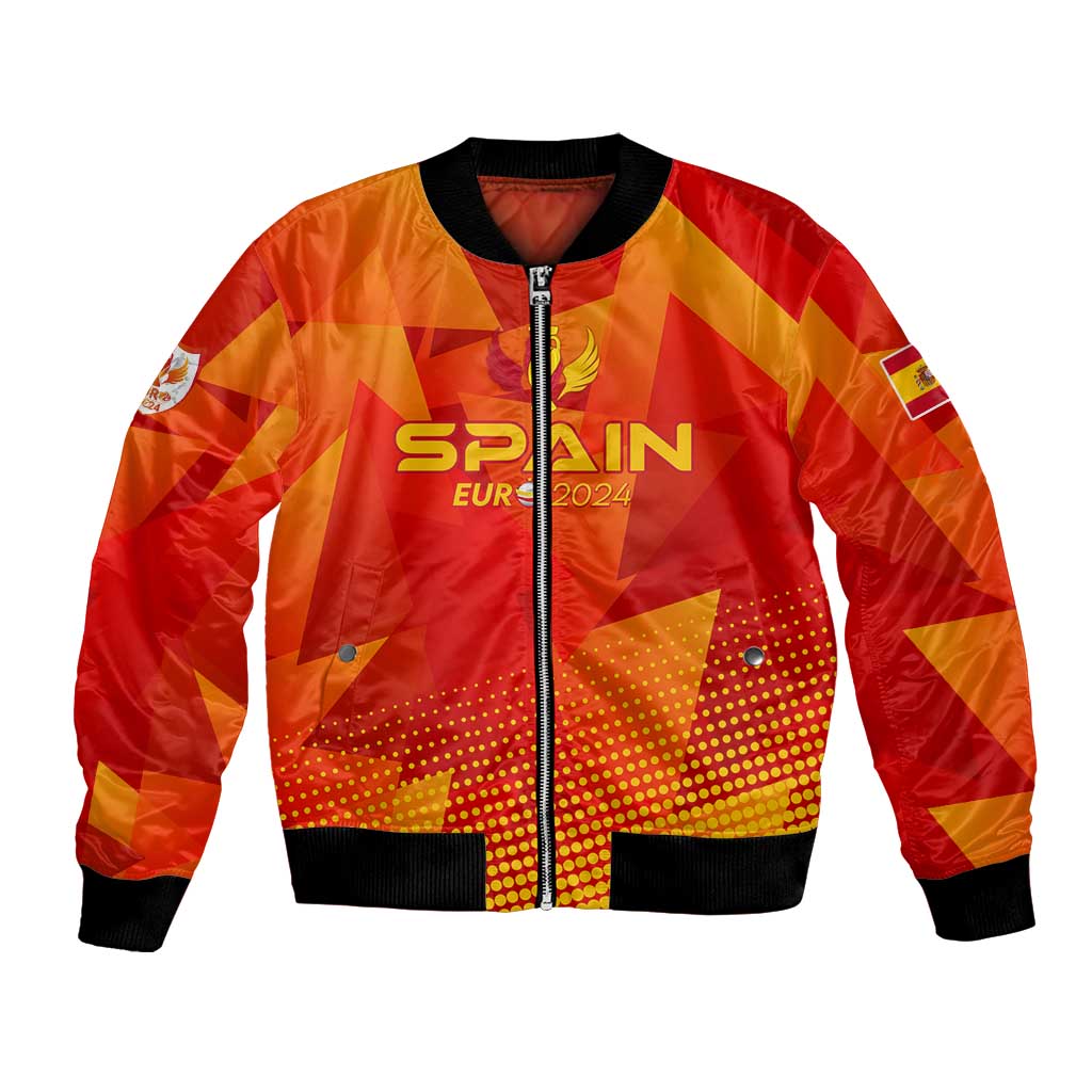 Personalized Spain Football 2024 Bomber Jacket Trophy Wing Style - Wonder Print Shop