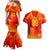 Personalized Spain Football 2024 Couples Matching Mermaid Dress and Hawaiian Shirt Trophy Wing Style - Wonder Print Shop