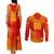 Personalized Spain Football 2024 Couples Matching Tank Maxi Dress and Long Sleeve Button Shirt Trophy Wing Style - Wonder Print Shop