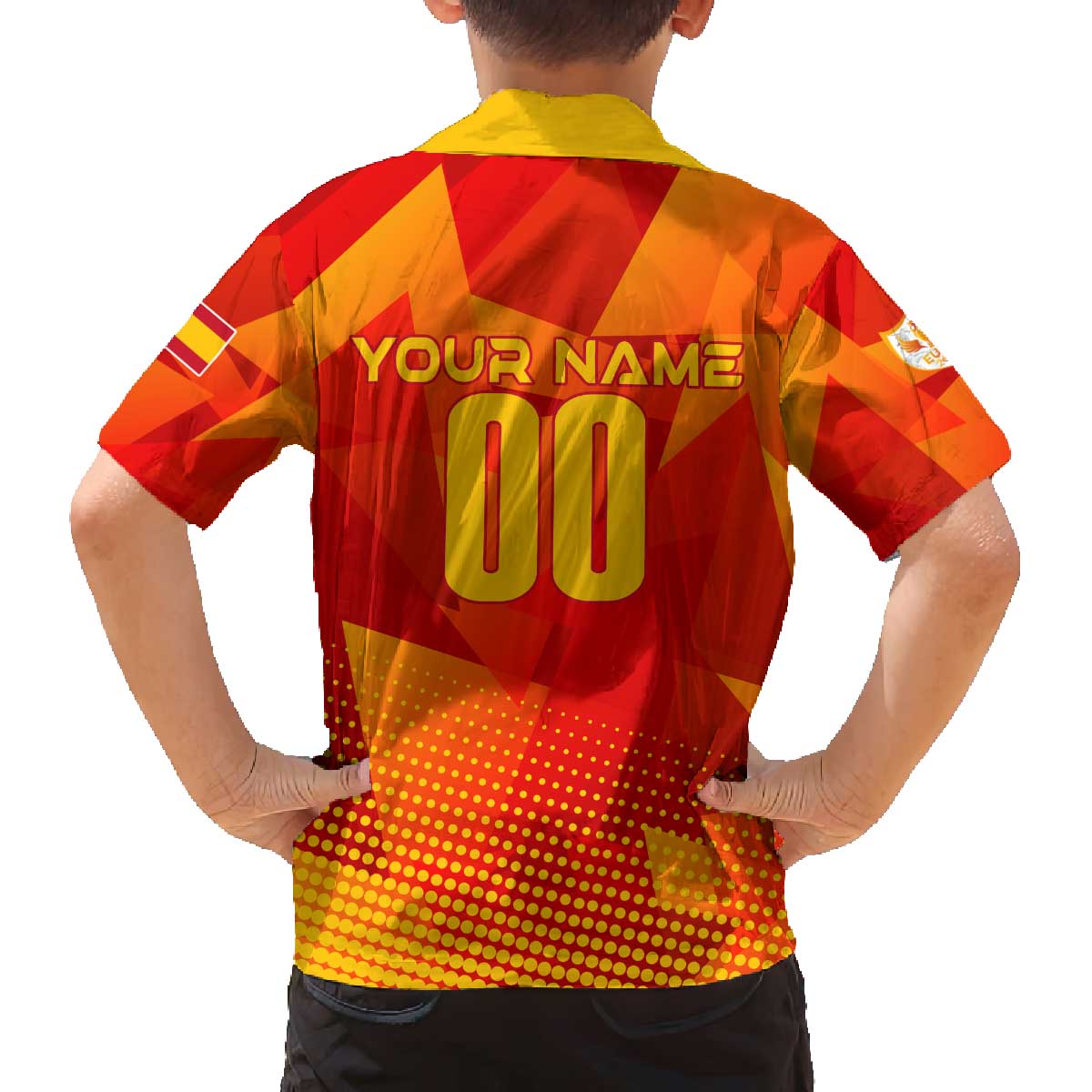 Personalized Spain Football 2024 Family Matching Off Shoulder Short Dress and Hawaiian Shirt Trophy Wing Style - Wonder Print Shop