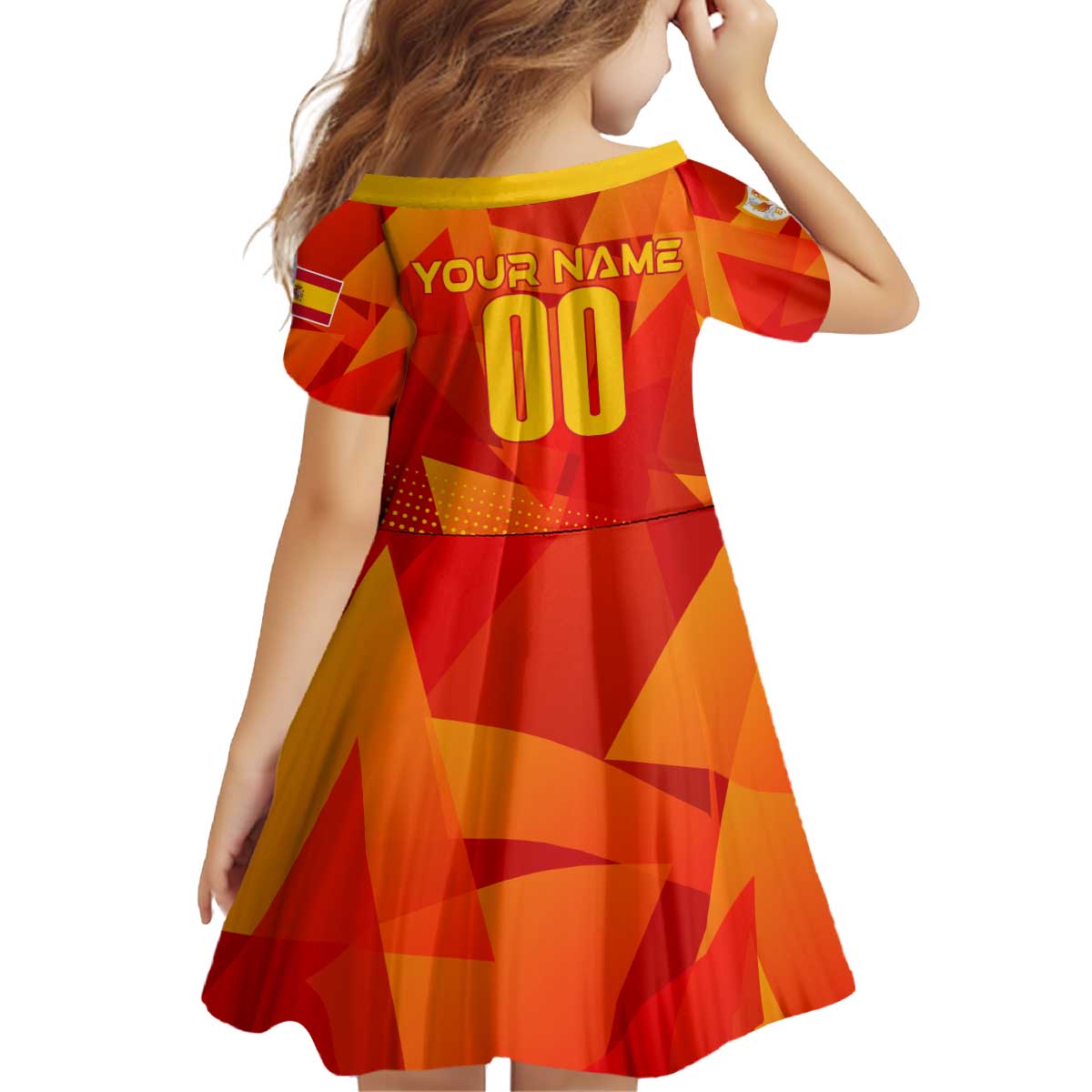 Personalized Spain Football 2024 Family Matching Off Shoulder Short Dress and Hawaiian Shirt Trophy Wing Style - Wonder Print Shop