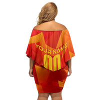 Personalized Spain Football 2024 Family Matching Off Shoulder Short Dress and Hawaiian Shirt Trophy Wing Style - Wonder Print Shop