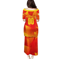 Personalized Spain Football 2024 Family Matching Puletasi and Hawaiian Shirt Trophy Wing Style - Wonder Print Shop