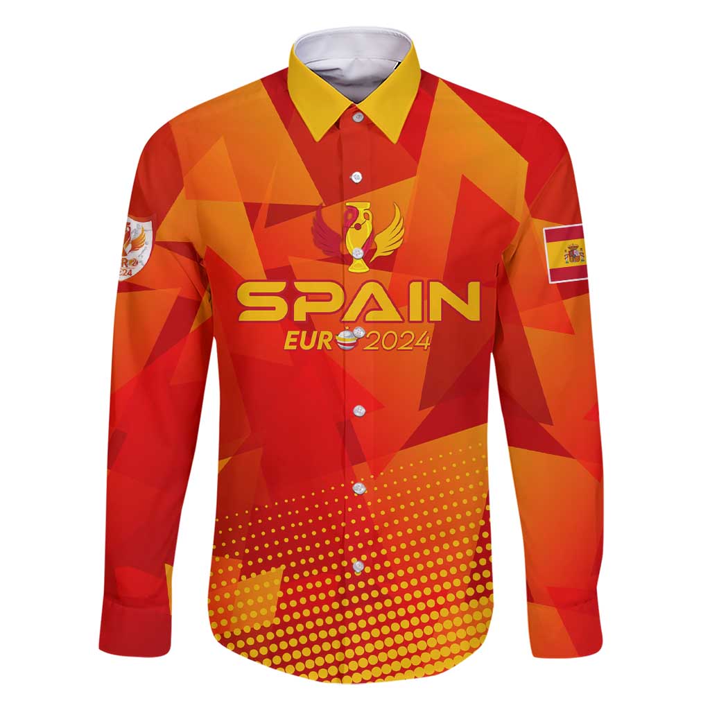 Personalized Spain Football 2024 Family Matching Short Sleeve Bodycon Dress and Hawaiian Shirt Trophy Wing Style - Wonder Print Shop