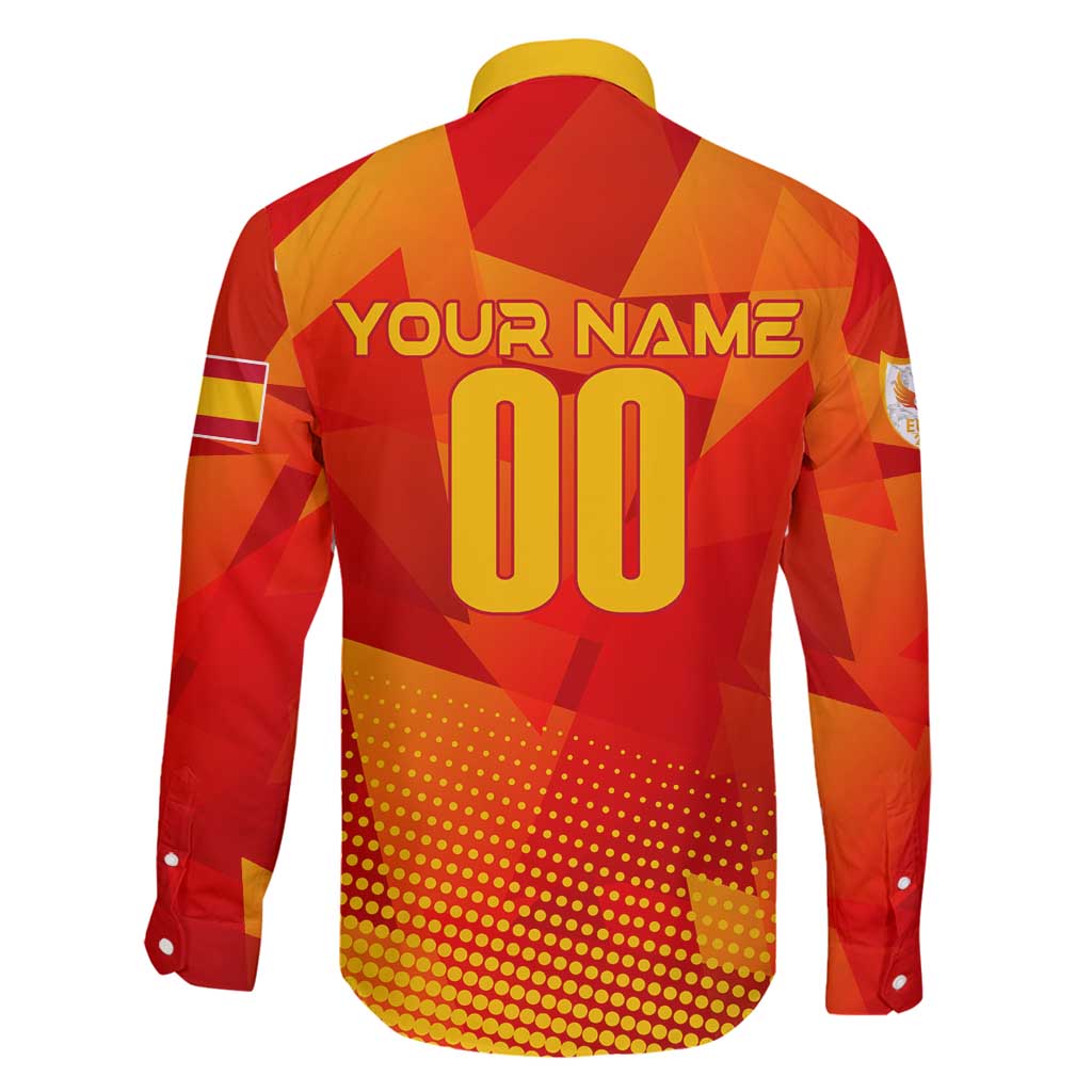 Personalized Spain Football 2024 Family Matching Tank Maxi Dress and Hawaiian Shirt Trophy Wing Style - Wonder Print Shop