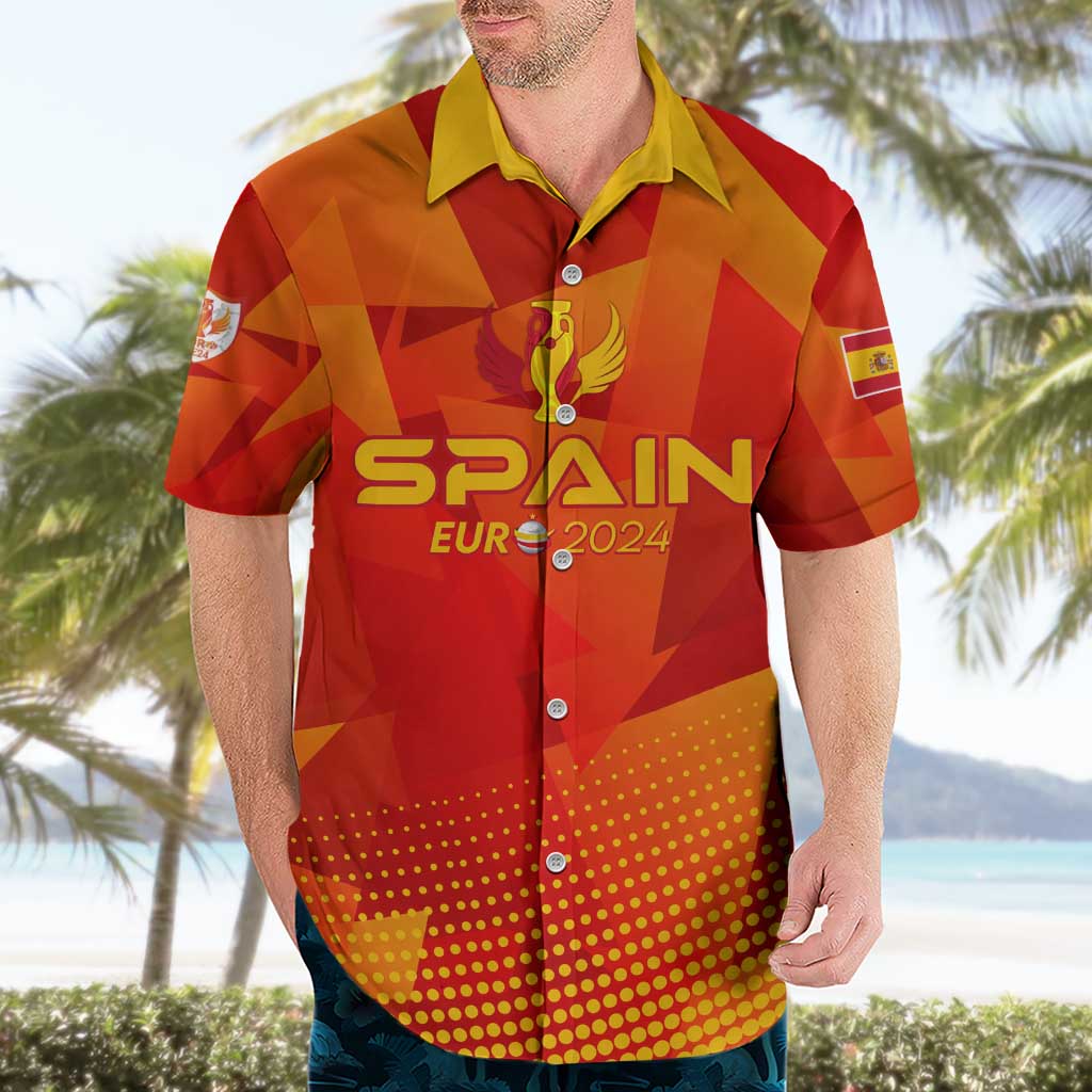 Personalized Spain Football 2024 Hawaiian Shirt Trophy Wing Style - Wonder Print Shop