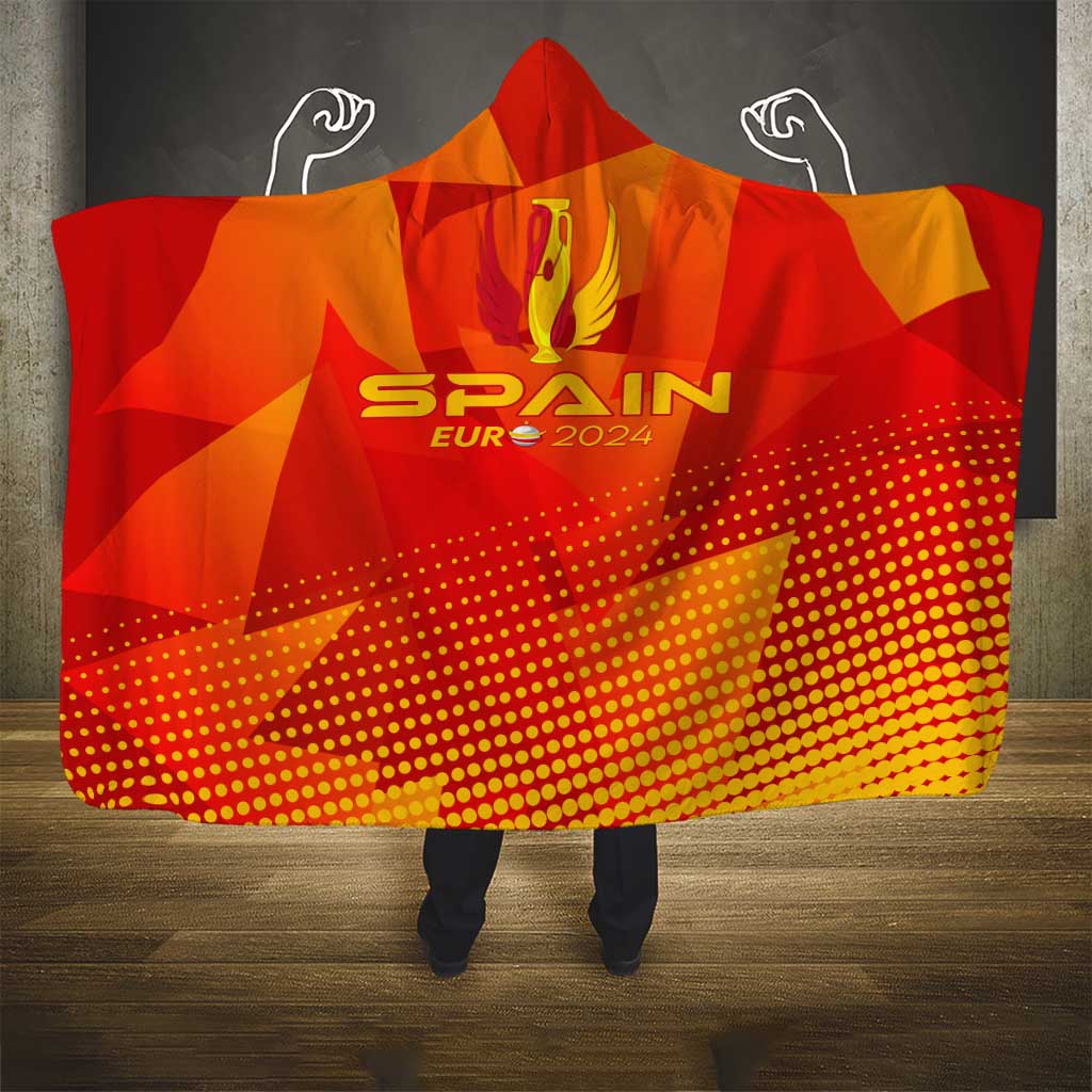 Spain Football 2024 Hooded Blanket Trophy Wing Style