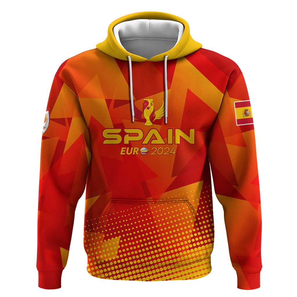 Personalized Spain Football 2024 Hoodie Trophy Wing Style - Wonder Print Shop