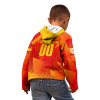 Personalized Spain Football 2024 Kid Hoodie Trophy Wing Style - Wonder Print Shop