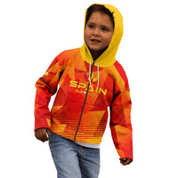 Personalized Spain Football 2024 Kid Hoodie Trophy Wing Style - Wonder Print Shop