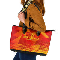 Spain Football 2024 Leather Tote Bag Trophy Wing Style - Wonder Print Shop