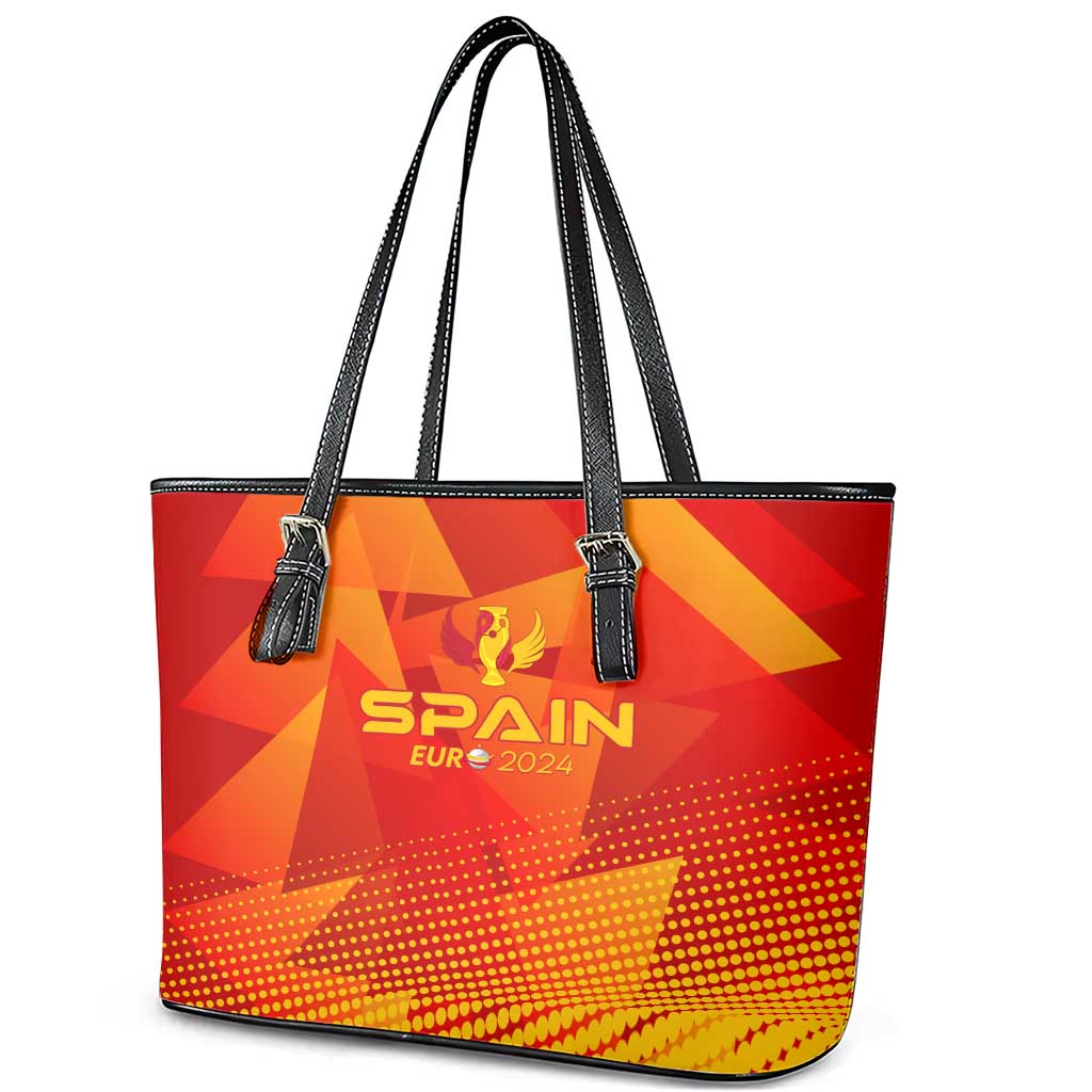 Spain Football 2024 Leather Tote Bag Trophy Wing Style - Wonder Print Shop