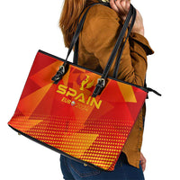 Spain Football 2024 Leather Tote Bag Trophy Wing Style - Wonder Print Shop