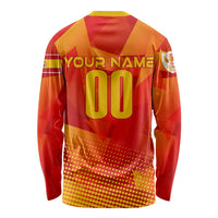 Personalized Spain Football 2024 Long Sleeve Shirt Trophy Wing Style - Wonder Print Shop