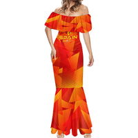 Personalized Spain Football 2024 Mermaid Dress Trophy Wing Style - Wonder Print Shop