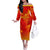 Personalized Spain Football 2024 Off The Shoulder Long Sleeve Dress Trophy Wing Style - Wonder Print Shop