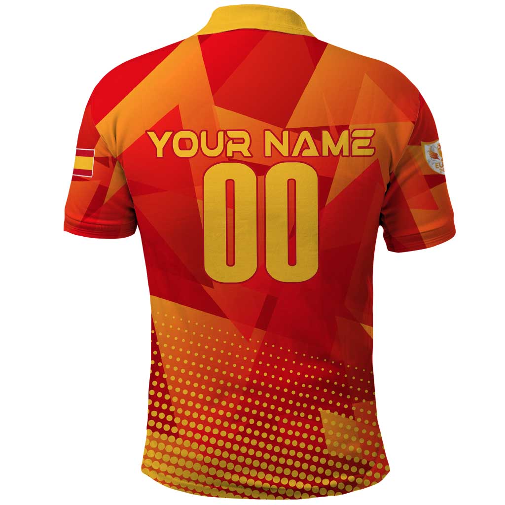 Personalized Spain Football 2024 Polo Shirt Trophy Wing Style - Wonder Print Shop