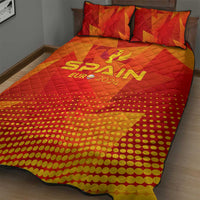 Spain Football 2024 Quilt Bed Set Trophy Wing Style - Wonder Print Shop