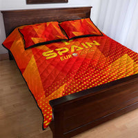 Spain Football 2024 Quilt Bed Set Trophy Wing Style - Wonder Print Shop