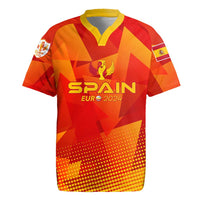 Personalized Spain Football 2024 Rugby Jersey Trophy Wing Style - Wonder Print Shop