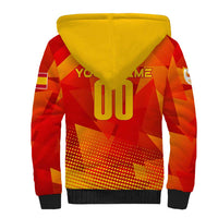 Personalized Spain Football 2024 Sherpa Hoodie Trophy Wing Style - Wonder Print Shop