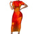 Personalized Spain Football 2024 Short Sleeve Bodycon Dress Trophy Wing Style - Wonder Print Shop